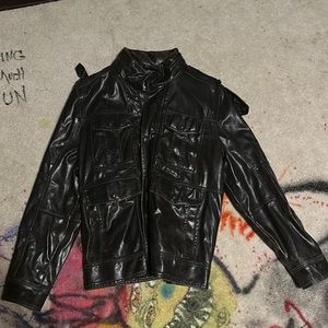 Men’s biker leather biker jacket size medium Levi’s